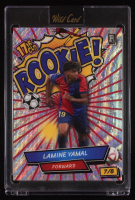 Lamine Yamal 2024 Wild Card Comix 17 Year Old Rookie! Red Silver Wave #LY1 RC #7/8 at PristineAuction.com