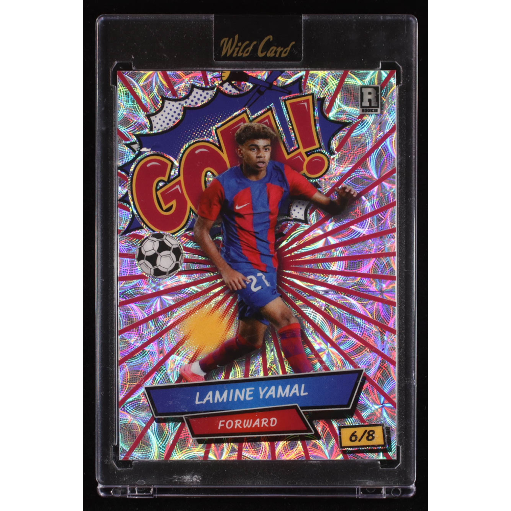 Lamine Yamal 2024 Wild Card Comix Goal! Red Silver Scope #LY6 RC #6/8 at PristineAuction.com
