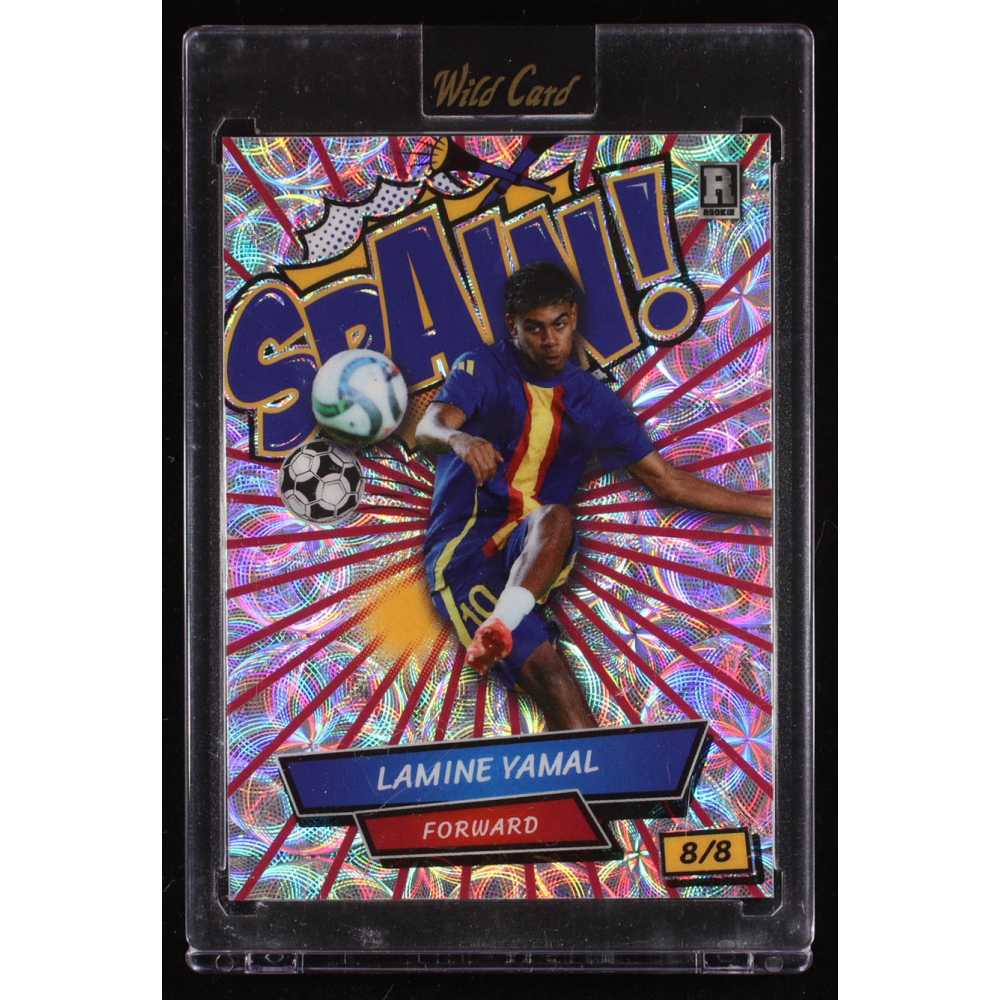 Lamine Yamal 2024 Wild Card Comix Spain! Red Silver Scope #LY4 RC #8/8 at PristineAuction.com