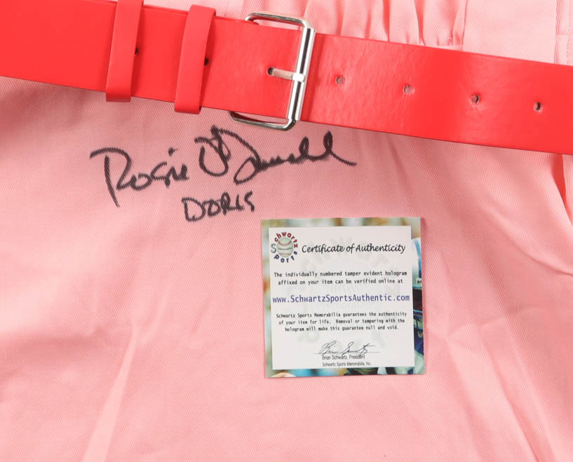 Rosie O'Donnell Signed "A League of Their Own" Racine Belles Baseball Jersey Inscribed "Doris" (Schwartz) at PristineAuction.com Rosie O'Donnell Signed "A League of Their Own" Racine Belles Baseball Jersey Inscribed "Doris" (Schwartz) at PristineAuction.com