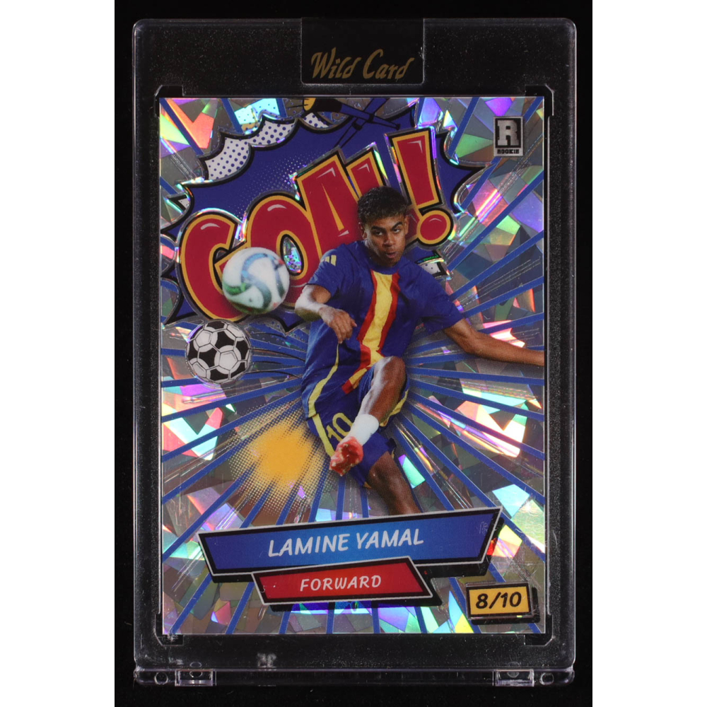 Lamine Yamal 2024 Wild Card Comix Gaol! Blue Silver Crystal #LY4 RC #8/10 at PristineAuction.com