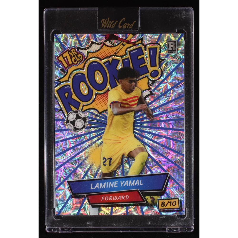 Lamine Yamal 2024 Wild Card Comix 17 Year Old Rookie! Blue Silver Scope #LY2 RC #8/10 at PristineAuction.com