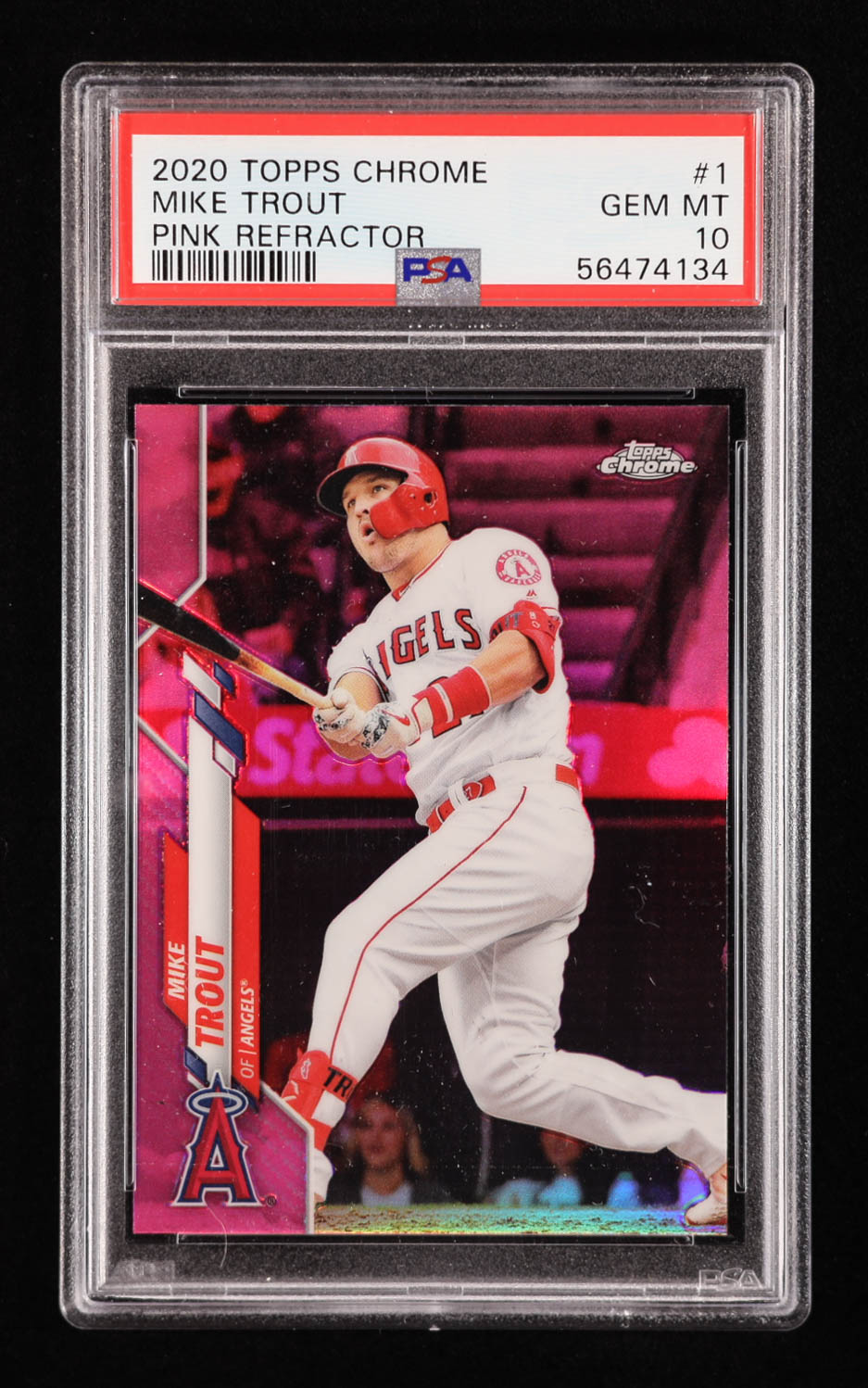 Mike Trout 2020 Topps Chrome Pink Refractors #1 (PSA 10) at PristineAuction.com Mike Trout 2020 Topps Chrome Pink Refractors #1 (PSA 10) at PristineAuction.com
