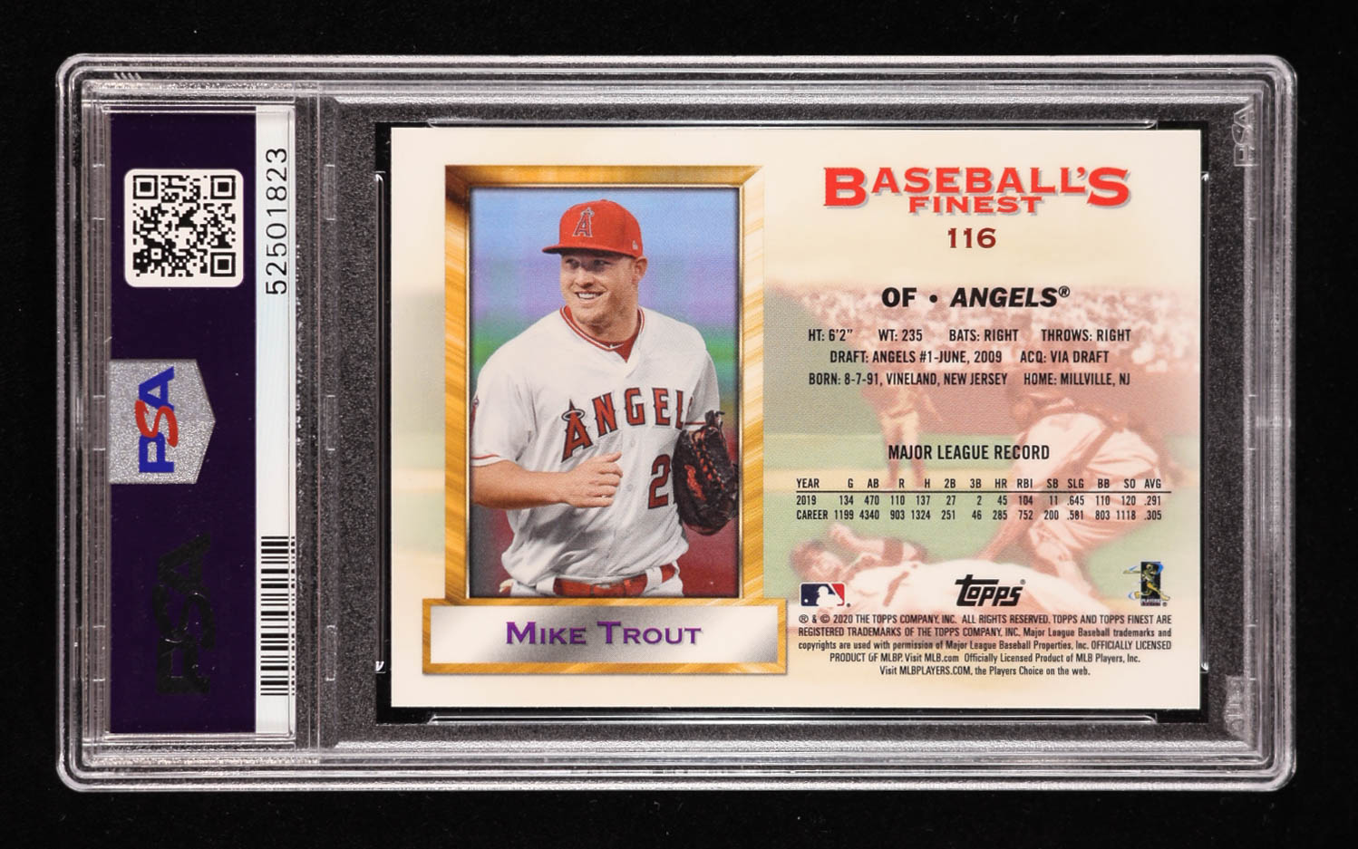 Mike Trout 2020 Finest Flashbacks #116 (PSA 10) at PristineAuction.com Mike Trout 2020 Finest Flashbacks #116 (PSA 10) at PristineAuction.com