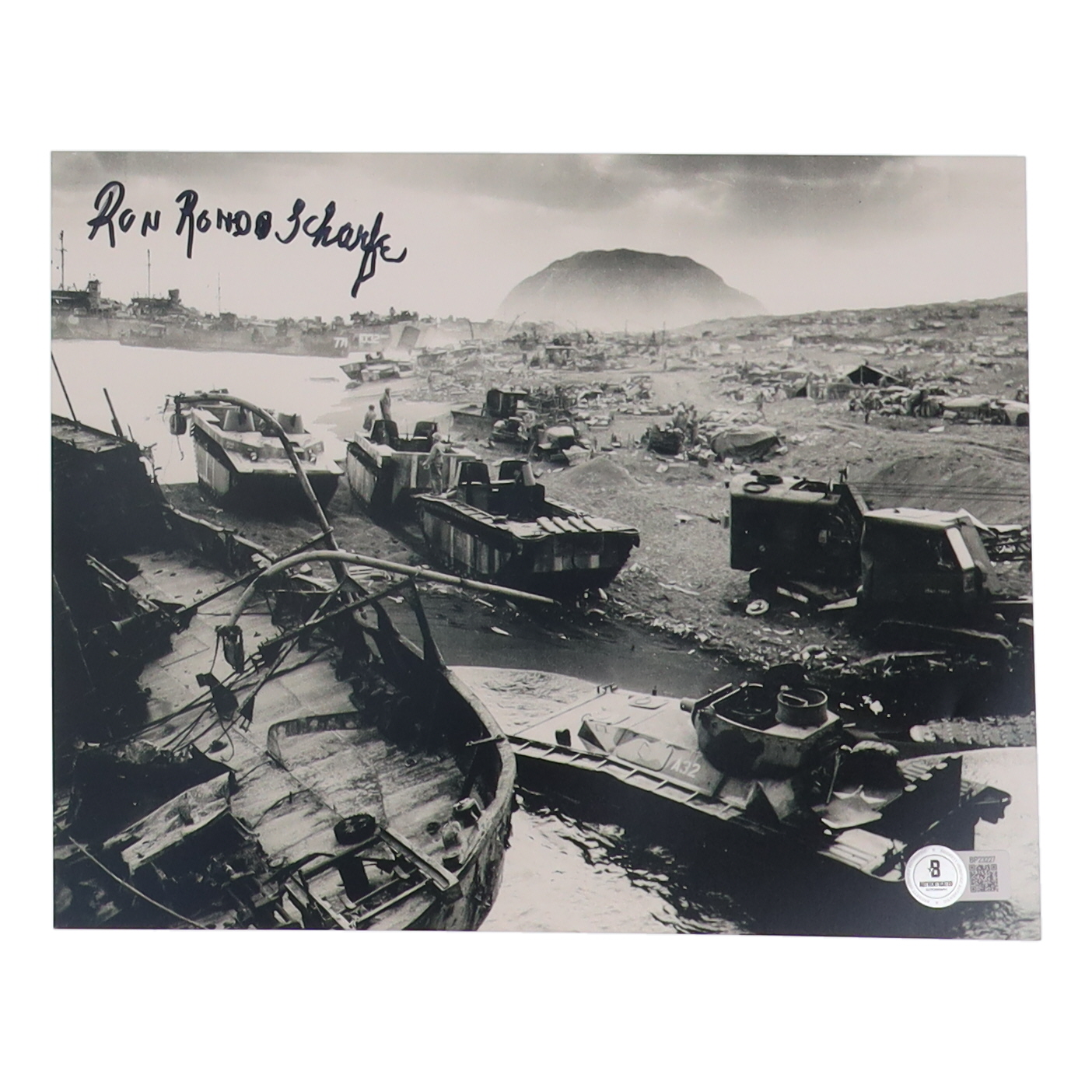 Ron Scharfe Signed WWII 8x10 Photo (Beckett) at PristineAuction.com Ron Scharfe Signed WWII 8x10 Photo (Beckett) at PristineAuction.com