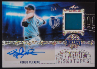 Roger Clemens Signed 2024 Leaf Bronx Legacy Stadium Signatures Silver Sparkle #SS-RC1 #2/4 at PristineAuction.com