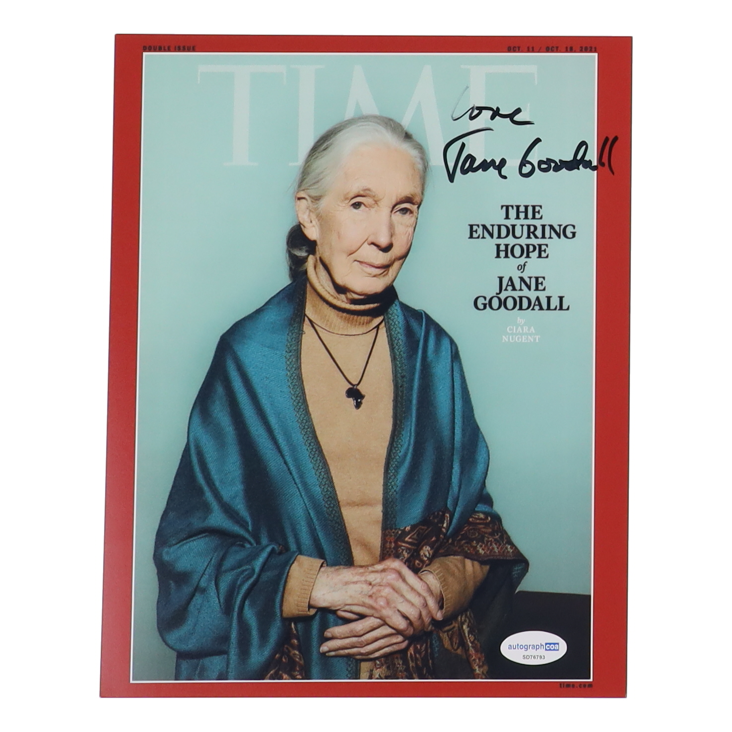 Jane Goodall Signed 8x10 Photo Inscribed "Love" (AutographCOA) at PristineAuction.com Jane Goodall Signed 8x10 Photo Inscribed "Love" (AutographCOA) at PristineAuction.com