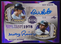 Roy White / Mickey Rivers Signed 2024 Leaf Bronx Legacy Ring Team Dual Autograph 1978 Purple #RT2-11 #7/7 at PristineAuction.com