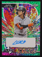 Jung Hoo Lee Signed 2023 Leaf Flash Of Color Green Sparkle #FC-JHL #1/2 at PristineAuction.com