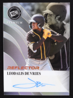 Leodalis De Vries Signed 2024 Leaf Press Pass Premium Reflector #RA-LDV #06/10 at PristineAuction.com