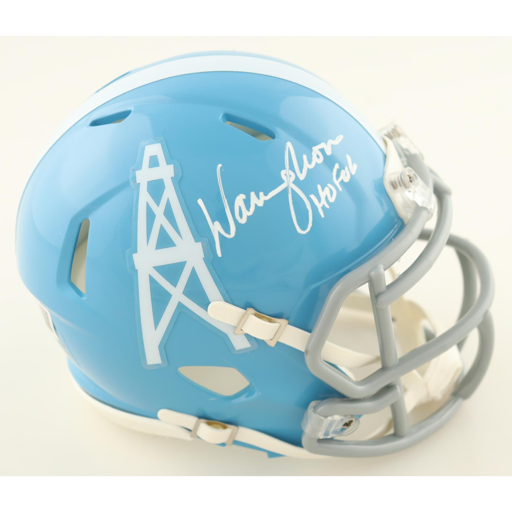 Warren Moon Signed Oilers Speed Mini Helmet Inscribed "HOF 06" (Beckett) at PristineAuction.com