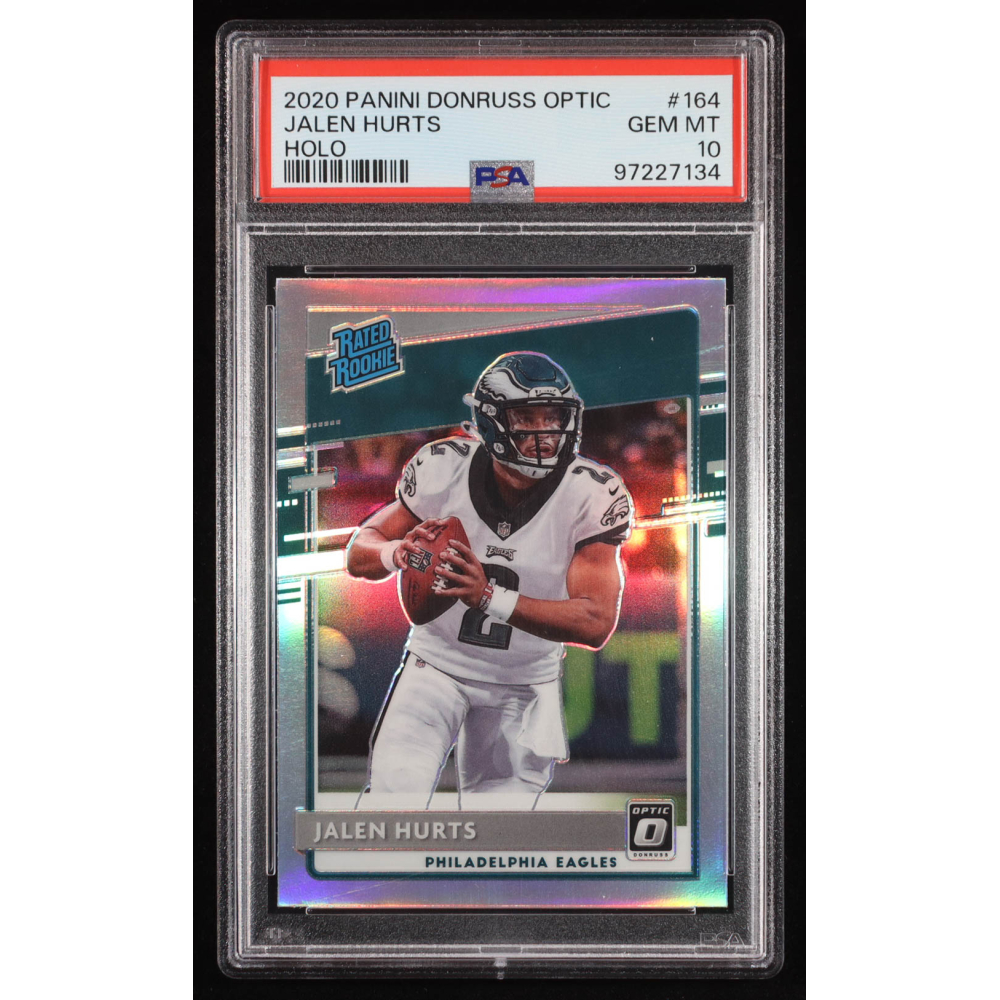 Jalen Hurts 2020 Panini Donruss Optic Rated Rookie Holo #164 RC (PSA 10) at PristineAuction.com