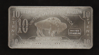 Ten Troy Ounce "Buffalo" .999 Fine Titanium Bullion Bar at PristineAuction.com