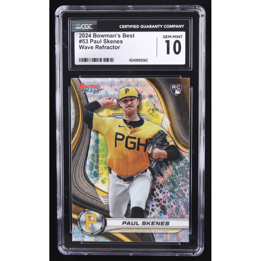 Paul Skenes 2024 Bowman's Best Wave Refractors #53 RC (CGC 10) at PristineAuction.com