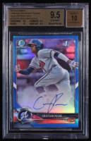 Cristian Pache 2018 Bowman Chrome Prospect Autographs Blue Refractors #CPACP RC #050/150 (BGS 9.5 | Autograph Grade 10) at PristineAuction.com