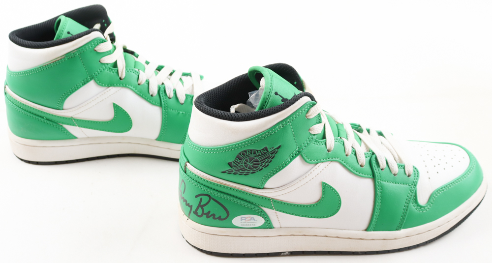 Larry Bird Signed Pair of (2) Nike Air Jordan Celtics Basketball Shoes With Display Case (PSA) at PristineAuction.com Larry Bird Signed Pair of (2) Nike Air Jordan Celtics Basketball Shoes With Display Case (PSA) at PristineAuction.com