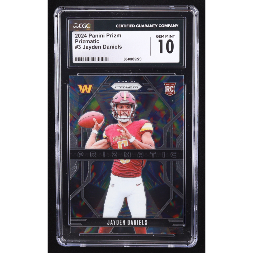 Jayden Daniels 2024 Panini Prizm Prizmatic #3 RC (CGC 10) at PristineAuction.com