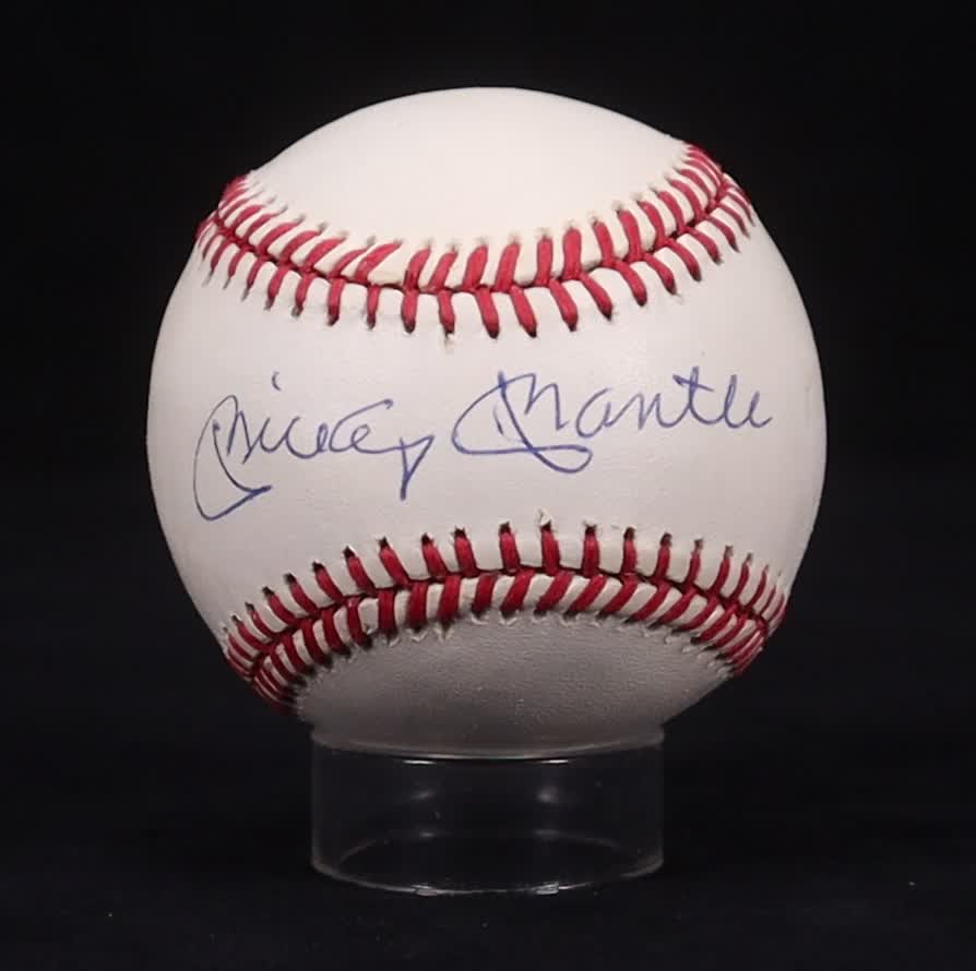 Mickey Mantle Signed OAL Baseball with Display Case (Beckett) at PristineAuction.com