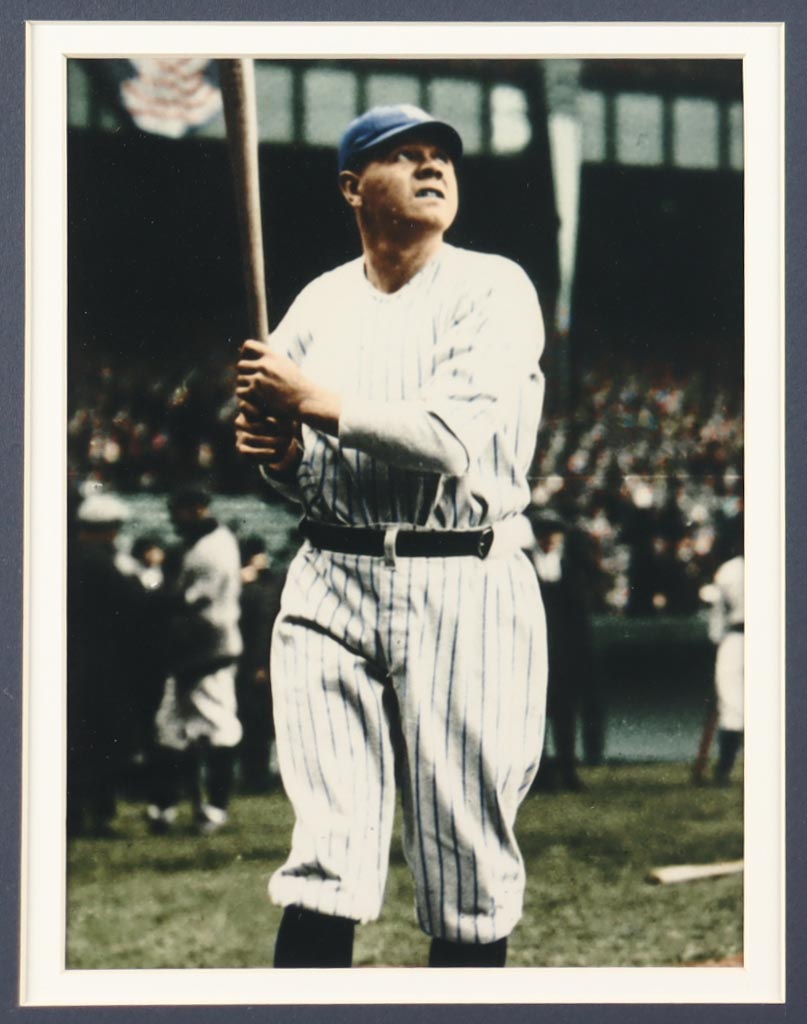 Babe Ruth Yankees Custom Framed Jersey Display with (2) Cloth Logo Patches & 1923, 27, 28 Yankees World Series Pins at PristineAuction.com Babe Ruth Yankees Custom Framed Jersey Display with (2) Cloth Logo Patches & 1923, 27, 28 Yankees World Series Pins at PristineAuction.com