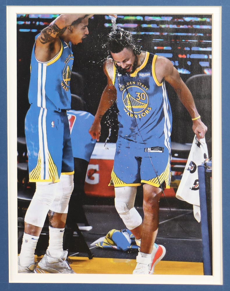 Stephen Curry Signed Custom Framed Jersey Display with (4) Champions Pins (JSA) at PristineAuction.com Stephen Curry Signed Custom Framed Jersey Display with (4) Champions Pins (JSA) at PristineAuction.com