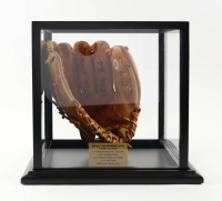 Nolan Ryan Signed Rawlings Glove With Nameplate Display Case Inscribed "324 Wins, 5714 KS, 7 No-Hitters" With Career Statistic Plaque (PSA) at PristineAuction.com