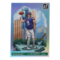 JJ McCarthy 2024 Donruss Downtown! Oversize #11 RC at PristineAuction.com