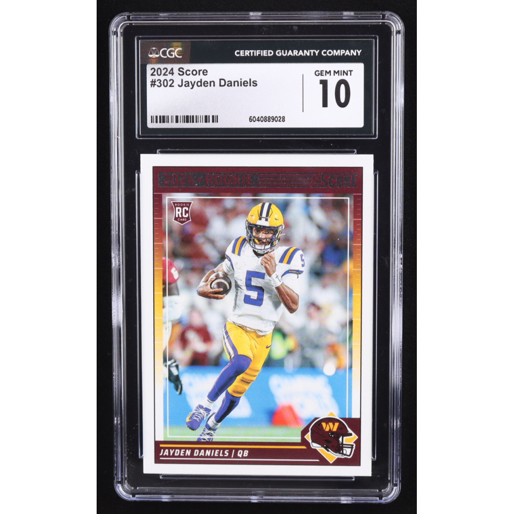 Jayden Daniels 2024 Score #302 RC (CGC 10) at PristineAuction.com