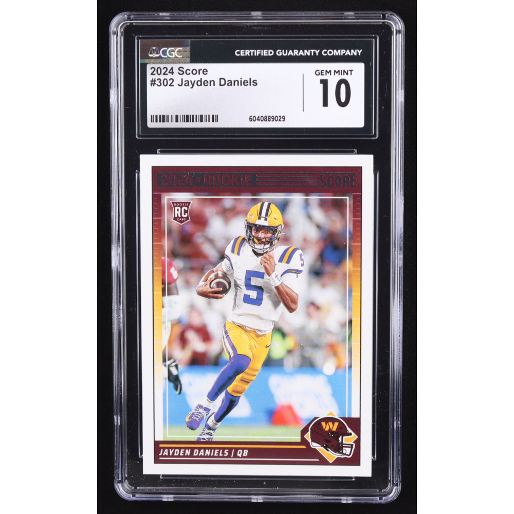 Jayden Daniels 2024 Score #302 RC (CGC 10) at PristineAuction.com