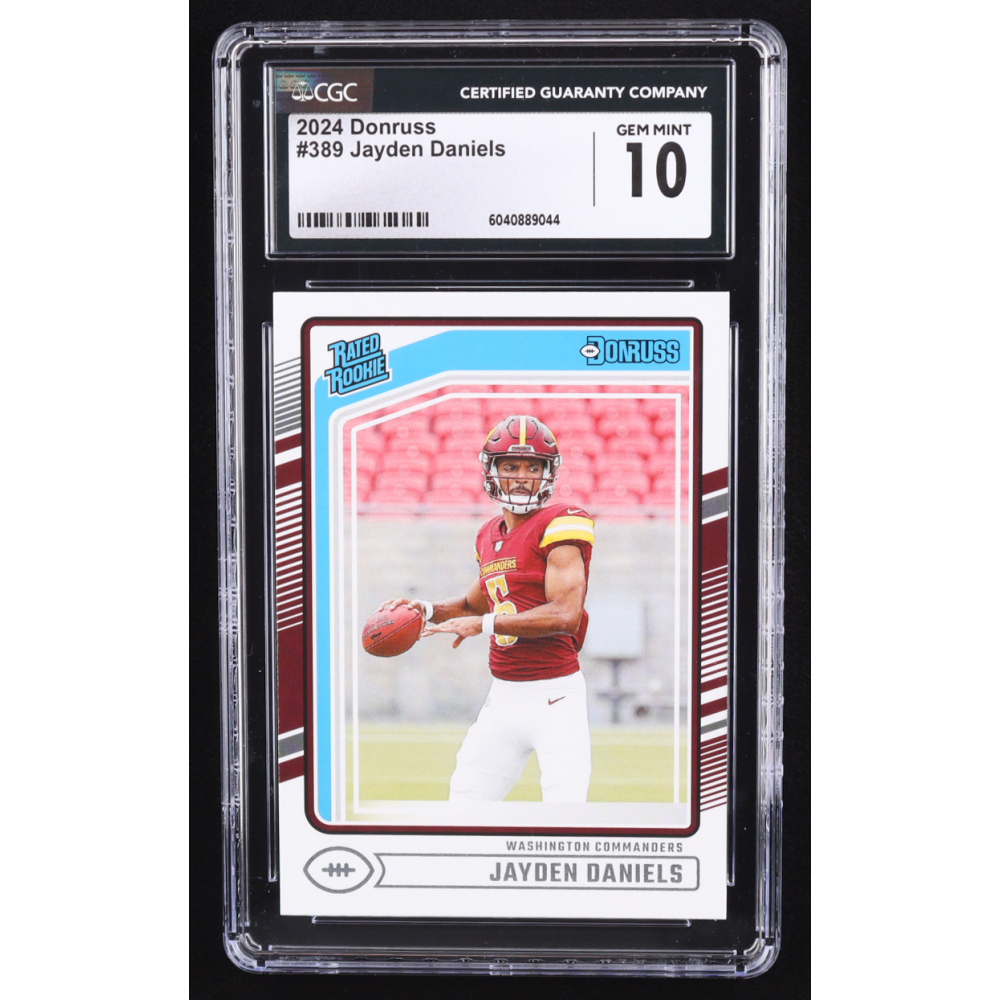 Jayden Daniels 2024 Donruss #389 RR RC (CGC 10) at PristineAuction.com