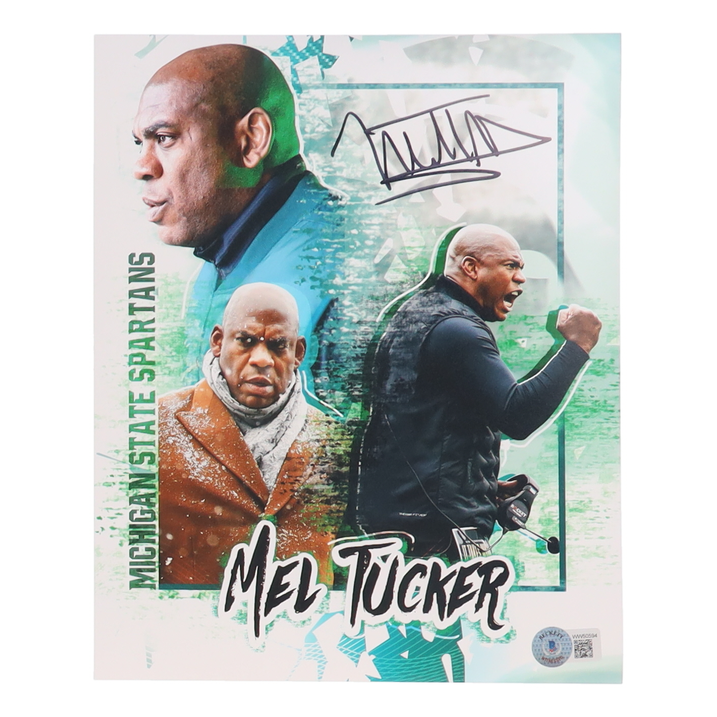Mel Tucker Signed Spartans 8x10 Photo (Beckett) at PristineAuction.com Mel Tucker Signed Spartans 8x10 Photo (Beckett) at PristineAuction.com