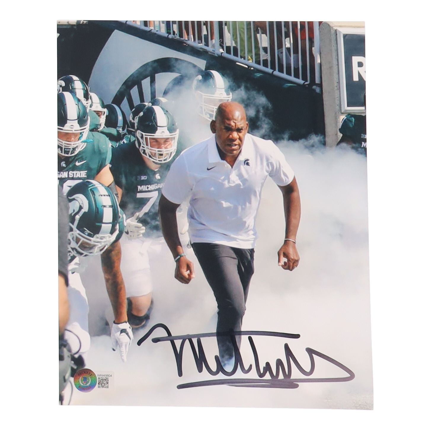 Mel Tucker Signed Spartans 8x10 Photo (Beckett) at PristineAuction.com Mel Tucker Signed Spartans 8x10 Photo (Beckett) at PristineAuction.com
