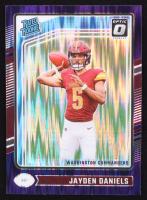 Jayden Daniels 2024 Donruss Optic Purple Shock #248 RR RC at PristineAuction.com