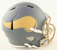 Cris Carter Signed Vikings Full Size Slate Alternate Speed Helmet (Schwartz) at PristineAuction.com