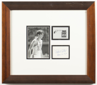 "Pistol" Pete Maravich Signed Custom Framed Cut Display With Photo (Beckett) at PristineAuction.com