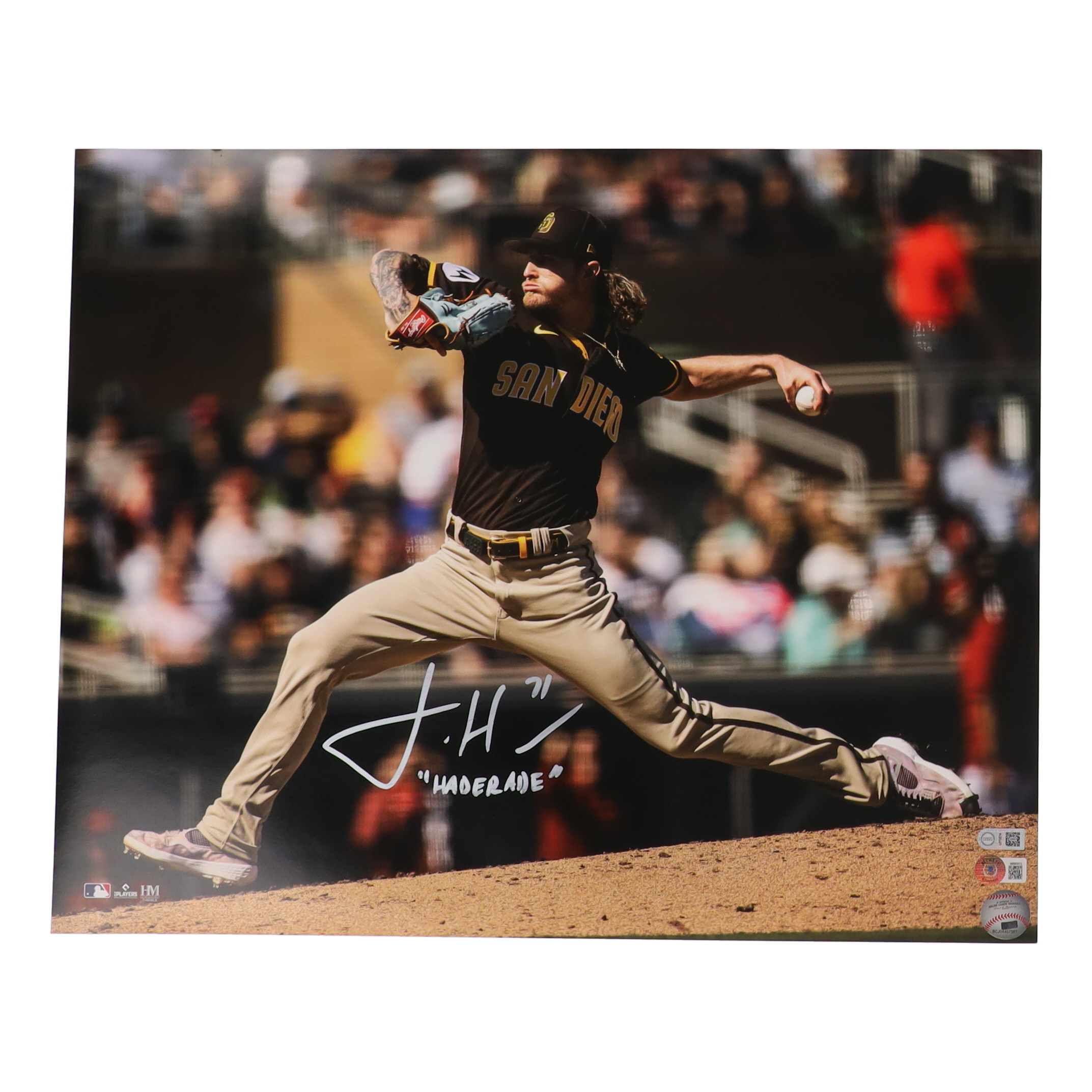 Josh Hader Signed Padres 16x20 Photo Inscribed "Haderade" (Beckett) at PristineAuction.com Josh Hader Signed Padres 16x20 Photo Inscribed "Haderade" (Beckett) at PristineAuction.com