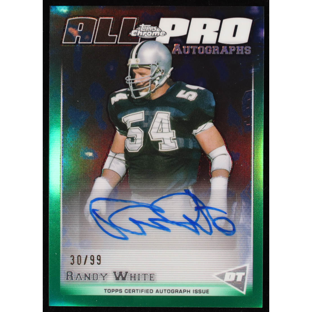 Randy White 2024 Topps Chrome All Pro Autographs Green Refractors #APARW #30/99 at PristineAuction.com