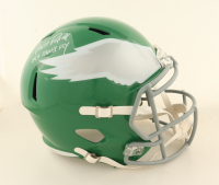 Vince Papale Signed Eagles Full-Size Throwback Speed Helmet Inscribed "Fly Eagles Fly" (JSA) at PristineAuction.com