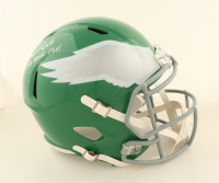 Vince Papale Signed Eagles Full-Size Throwback Speed Helmet Inscribed "Fly Eagles Fly" (JSA) at PristineAuction.com