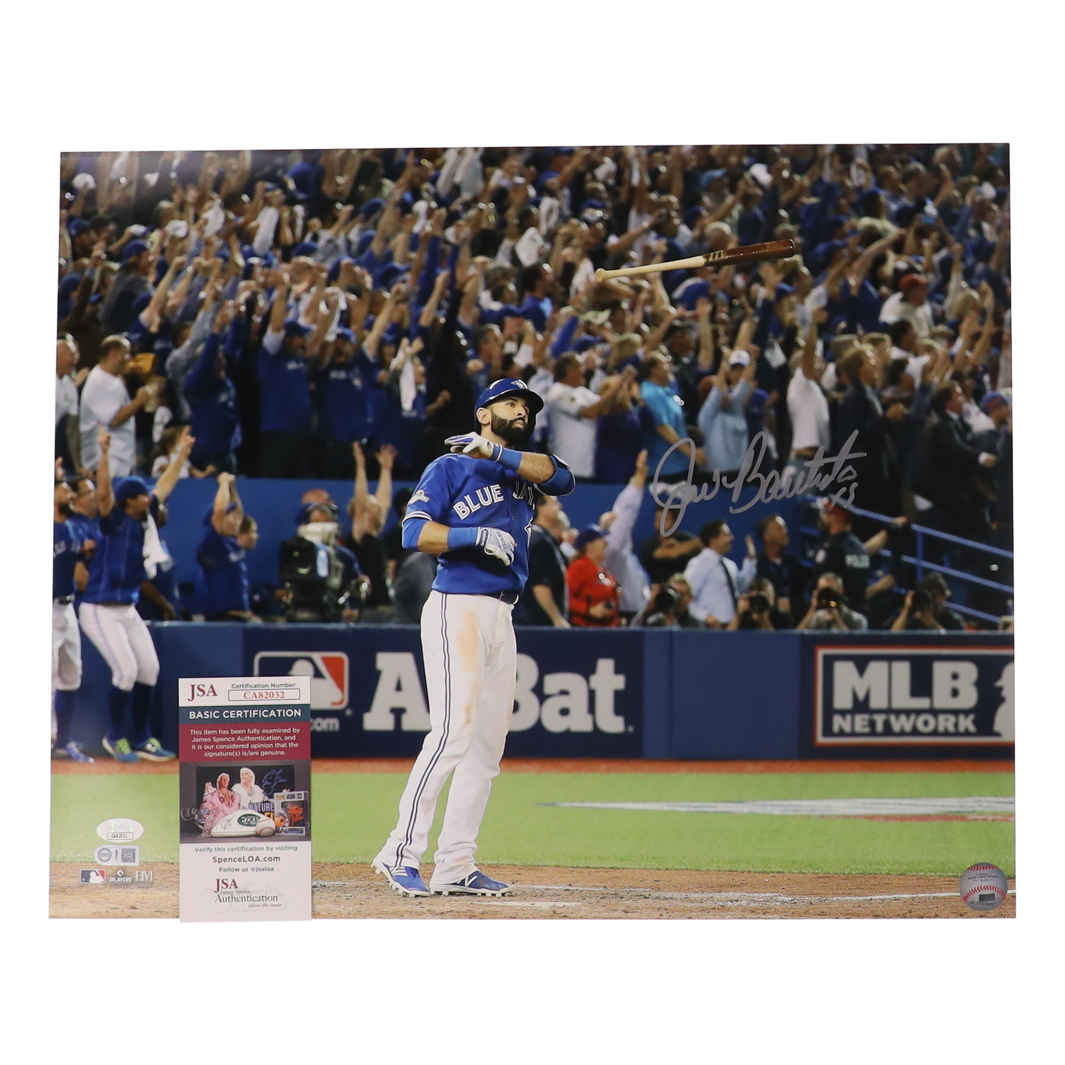 Jose Bautista Signed Blue Jays 16x20 Photo (JSA) at PristineAuction.com Jose Bautista Signed Blue Jays 16x20 Photo (JSA) at PristineAuction.com