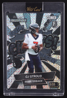 CJ Stroud 2023 Wild Card Alumination Comix Grey Silver Mosaic #ACGCCS1 RC #1/25 at PristineAuction.com