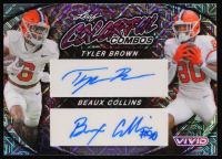 Tyler Brown / Beaux Collins 2024 Leaf Vivid Colorful Combos Autographs Mojo Silver #CCD33 RC #6/9 at PristineAuction.com
