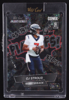 CJ Stroud 2023 Wild Card Alumination Black and Red Donut Circles #ACBP2CS1 RC #18/18 at PristineAuction.com
