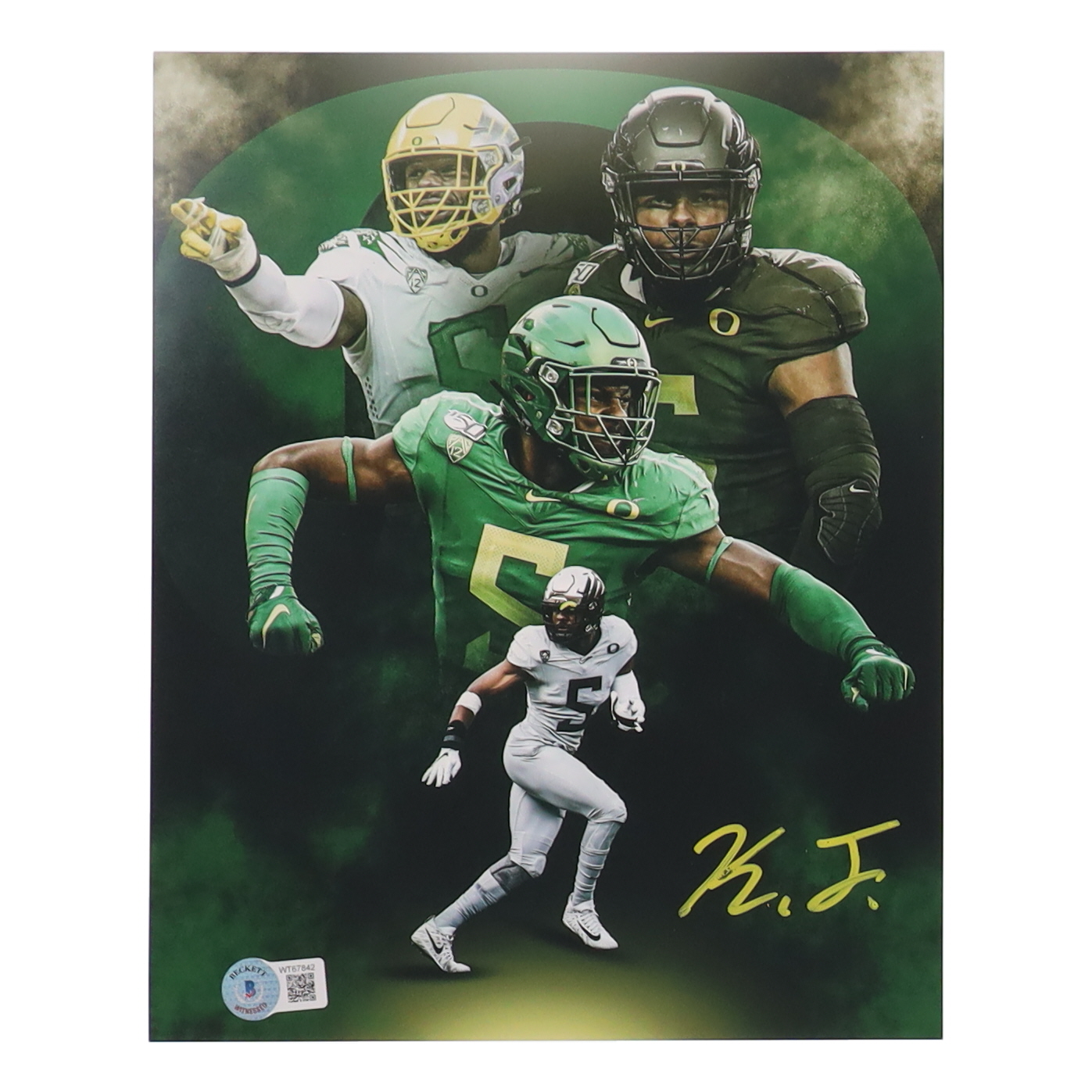 Kayvon Thibodeaux Signed Oregon Ducks 8x10 Photo (Beckett) at PristineAuction.com Kayvon Thibodeaux Signed Oregon Ducks 8x10 Photo (Beckett) at PristineAuction.com