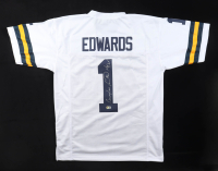Braylon Edwards Signed Jersey Inscribed "Go Blue!" (Beckett) at PristineAuction.com