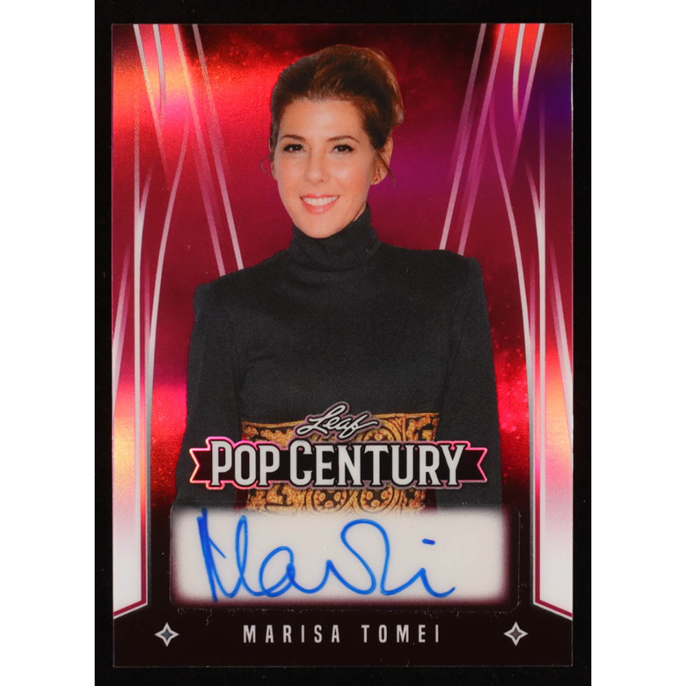 Marisa Tomei Signed 2025 Leaf Pop Century Autograph Prismatic Pink #BA-MT1 #01/10 at PristineAuction.com
