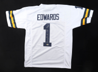 Braylon Edwards Signed Jersey Inscribed "Go Blue!" (Beckett) at PristineAuction.com
