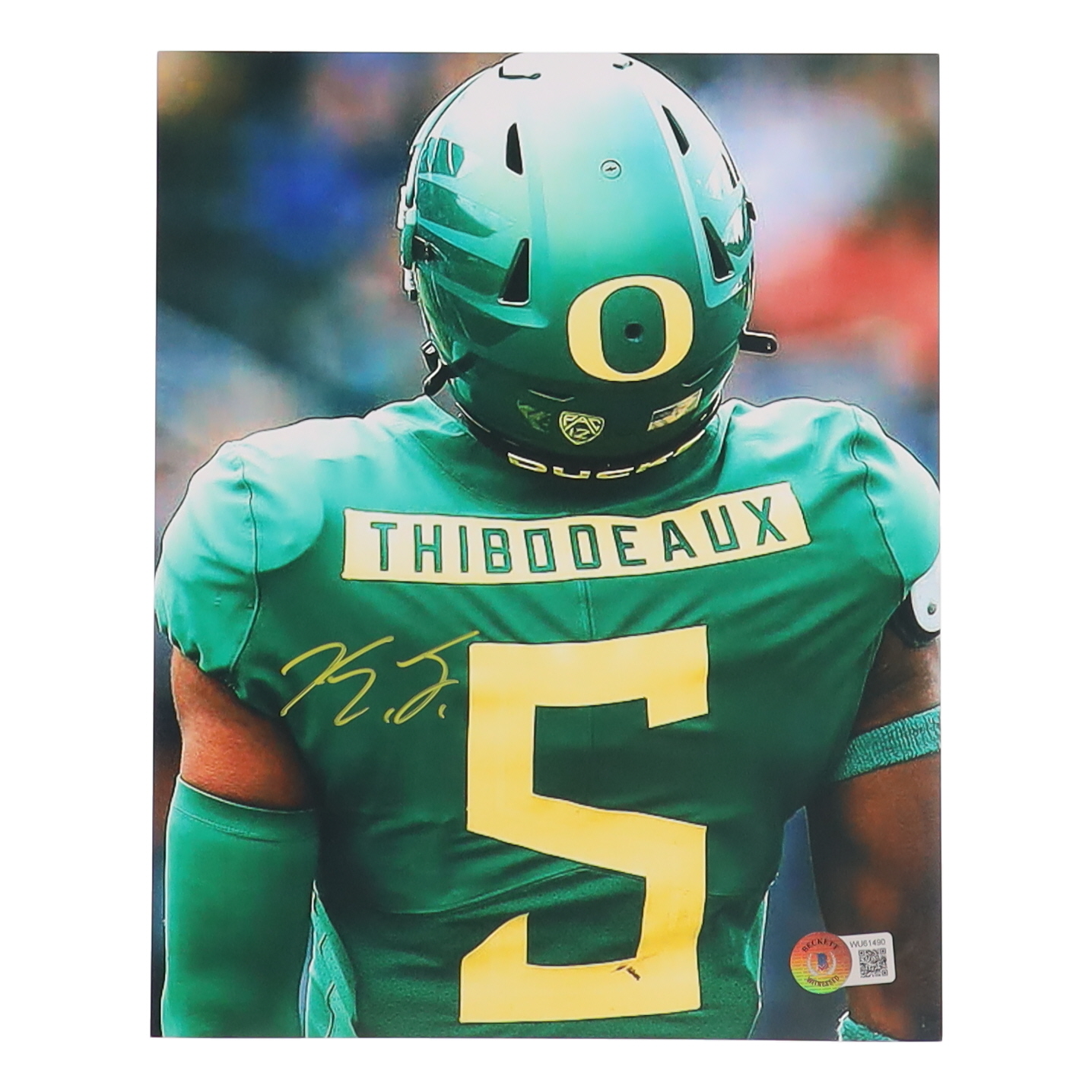 Kayvon Thibodeaux Signed Oregon Ducks 8x10 Photo (Beckett) at PristineAuction.com Kayvon Thibodeaux Signed Oregon Ducks 8x10 Photo (Beckett) at PristineAuction.com