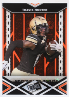 Travis Hunter Press Pass Clear Orange Pre-Production Proof #NNO #1/1 at PristineAuction.com
