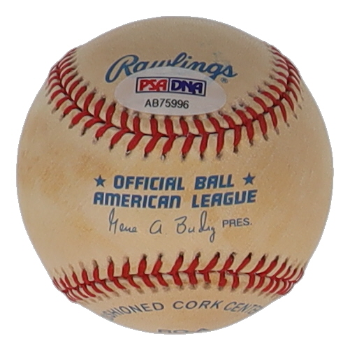 Ivan Rodriguez Signed OAL Baseball Inscribed "Pudge" (PSA) at PristineAuction.com Ivan Rodriguez Signed OAL Baseball Inscribed "Pudge" (PSA) at PristineAuction.com