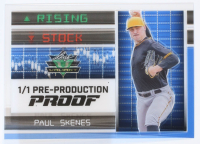 Paul Skenes Leaf Valiant Rising Stock Clear Blue Pre-Production Proof #NNO #1/1 at PristineAuction.com